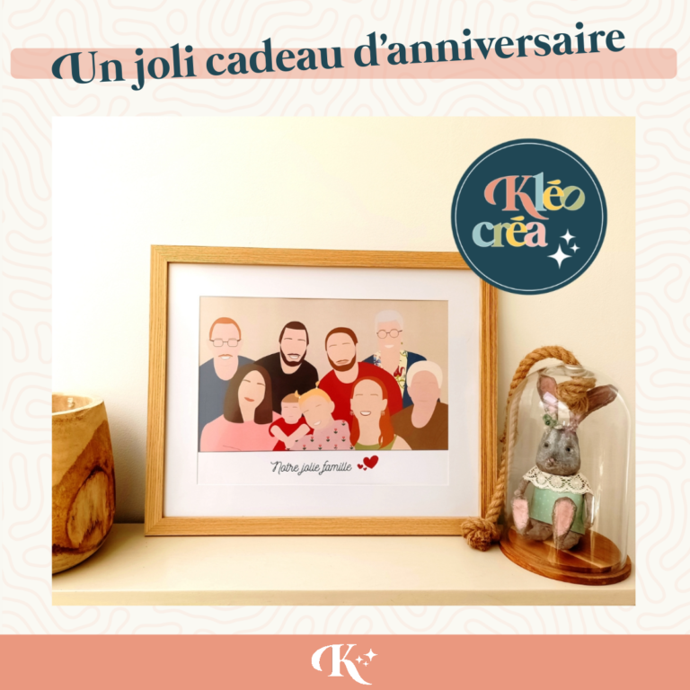 Kléo créa - illustration personnalisée - Joyeux anniversaire
