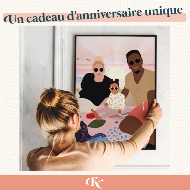 Kléo créa - illustration personnalisée - Un cadeau d'anniversaire unique
